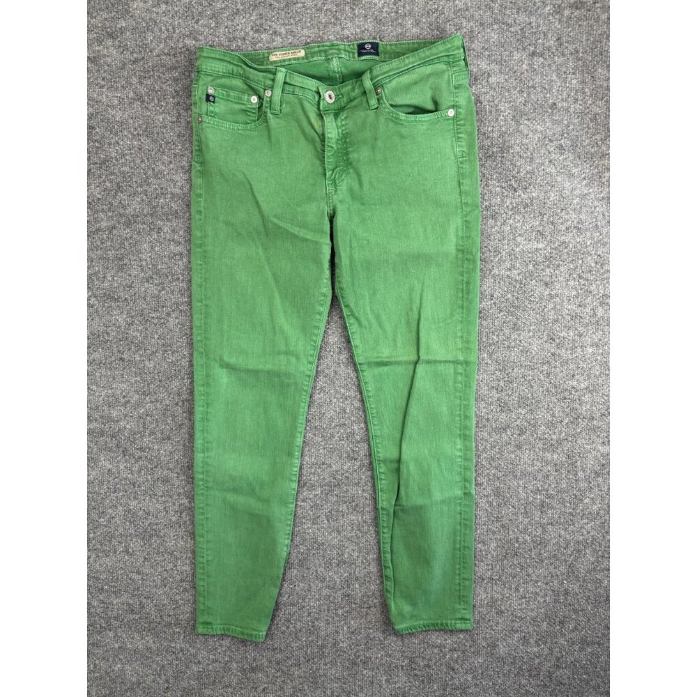 AG Jeans The Stevie‎ Ankle Womens 30R Green Slim Straight Ankle Made in USA